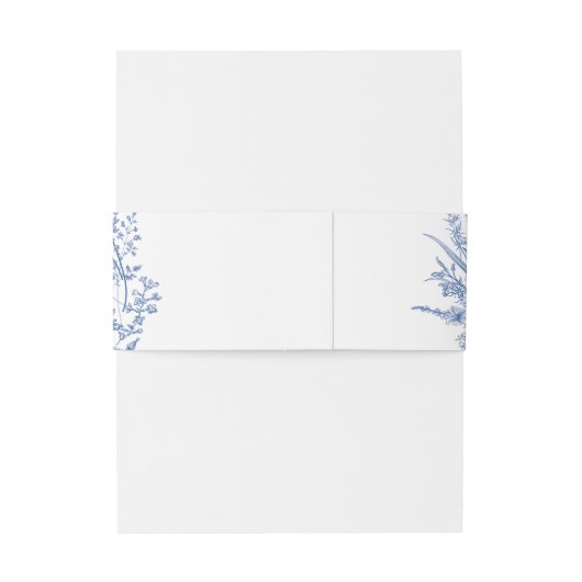 エレガントビクトリアンフランスのフローラ結婚ズ 招待状ベリーバンド (裏面例)