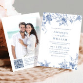 エレガントビクトリアンフランスのフローラ結婚ズ 招待状