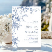 エレガントビクトリアンフランスのフローラ結婚ズ 招待状