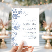 エレガントビクトリアンフランスのフローラ結婚ズ 招待状