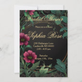 エレガントビクトリアンフローラブライダルシャワー 招待状 (正面)