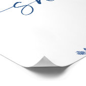 エレガントビクトリアンフローラ歓迎ブライダルシャワー ポスター (角)