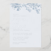 エレガントビクトリアンブ結婚ルシルバー 箔招待状 (正面)