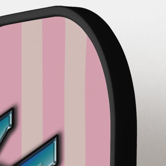 エレガントビクトリアンボール文字デザイン ピックルボールラケット (左詳細)