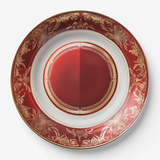 エレガントビクトリアン夕飯 ペーパープレート (正面)