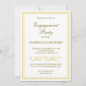 エレガントビクトリアン婚約パーティ 招待状 (正面)