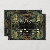 エレガントビクトリアン植物 出欠カード (正面/裏面)