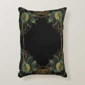 エレガントビクトリアン濃い金ゴールド アクセントクッション (正面(垂直))