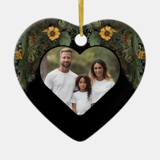 エレガントビクトリアン濃い金ゴールド セラミックオーナメント (正面)