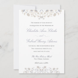 エレガントビクトリアン結婚ヴィンテージ 招待状