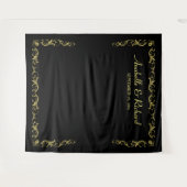 エレガントビクトリアン結婚写真ブース タペストリー (正面(横))