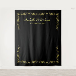 エレガントビクトリアン結婚写真ブース タペストリー