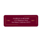 エレガントビクトリアン結婚差出人住所 ラベル (正面)