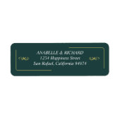 エレガントビクトリアン結婚差出人住所 ラベル (正面)