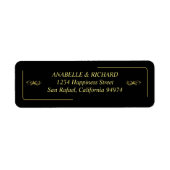 エレガントビクトリアン結婚差出人住所 ラベル (正面)