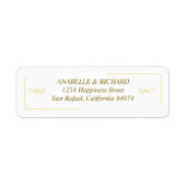 エレガントビクトリアン結婚差出人住所 ラベル (正面)