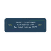 エレガントビクトリアン結婚差出人住所 ラベル (正面)