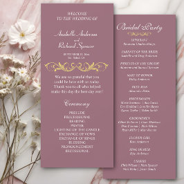 エレガントビクトリアン結婚式 プログラム