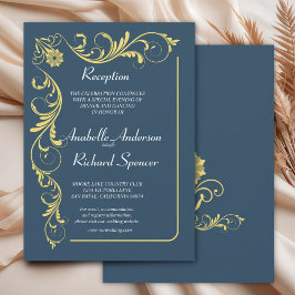 エレガントビクトリアン結婚披露宴 招待状