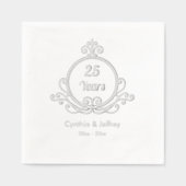 エレガントビクトリアン結婚25周年 箔ナプキン (正面)