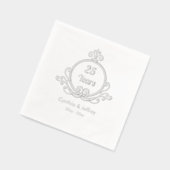 エレガントビクトリアン結婚25周年 箔ナプキン (左)