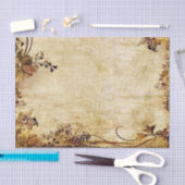 エレガントビクトリアン花と背景 薄葉紙 (クラフト)