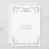 エレガントビクトリアン華美Blue Reharsal Dinner 招待状 (裏面)