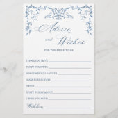 エレガントビクトリアン華美Blue Wishesとアドバイスカード (正面)