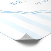 エレガントビクトリアン青あじさい結婚の歓迎 ポスター (角)