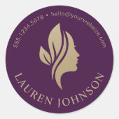 エレガントビジネスの販促品 ラウンドシール (正面)