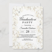 エレガントビューティホワイトオーキッドフレーム 招待状 (正面)