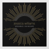 エレガントビューティーゴールドサンburstブラック ウィンドウサイン (シート)