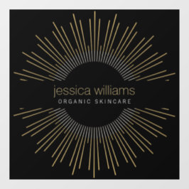 エレガントビューティーゴールドサンburstブラック ウィンドウサイン