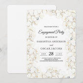 エレガントビューティーホワイトオーキッドフレーム 招待状 (正面/裏面)