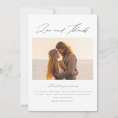 エレガントビーチの写結婚真 サンキューカード (正面)