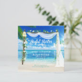 エレガントビーチアーチブライダルシャワー 招待状 (スタンド正面)