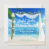 エレガントビーチアーチブライダルシャワー 招待状 (正面)