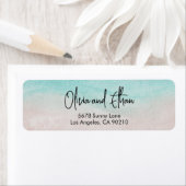 エレガントビーチサマー結婚ズ差出人住所ラベル ラベル (インサイチュ)