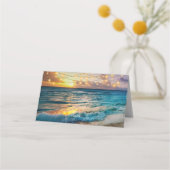 エレガントビーチサマー結婚ズ プレイスカード (正面)