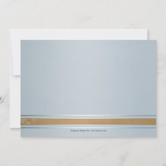 エレガントビーチシンプルブライダルシャワー招待 招待状 (裏面)