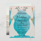 エレガントビーチシーサイドチュレアーバーフォトズ結婚ス (正面/裏面)