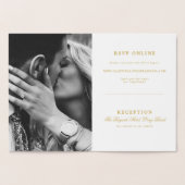 エレガントビーチシーセル結婚式招待状写真 箔カード (内部)