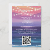 エレガントビーチトロピカルサマーウェディング 招待状 (裏面)