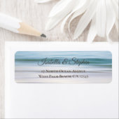 エレガントビーチブルー海差出人住所 ラベル (インサイチュ)