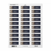 エレガントビーチプカシェル結婚式招待状 ラベル (フルシート)