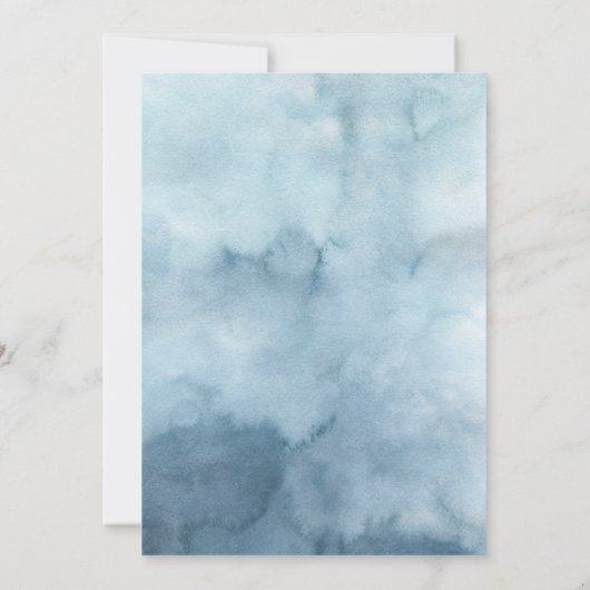 エレガントビーチモノグラム結婚クレスト 招待状 (裏面)