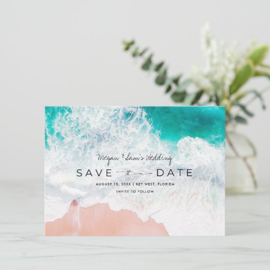 エレガントビーチ先ウェディングフォト セーブザデート (スタンド正面)