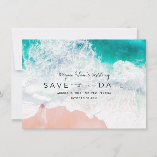 エレガントビーチ先ウェディングフォト セーブザデート (正面)