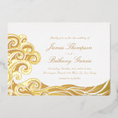 エレガントビーチ先フォイル招待状 箔招待状 (正面)