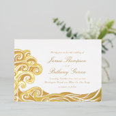 エレガントビーチ先フォイル招待状 箔招待状 (立ち正面)